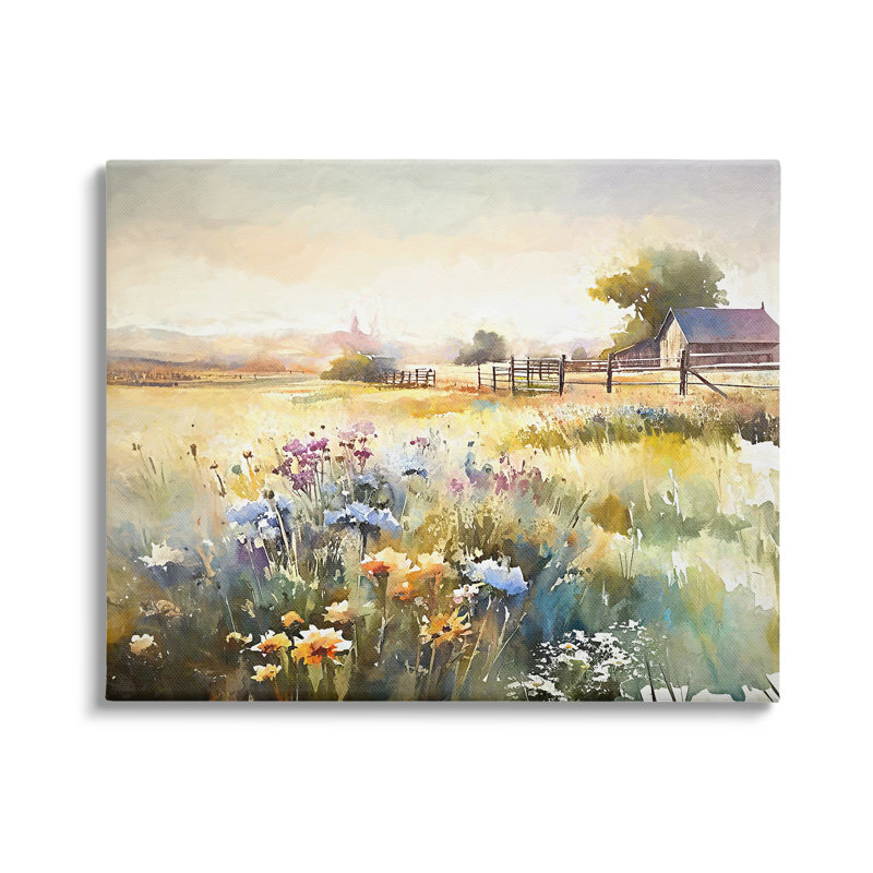 Champ de fleurs sauvages par Ramona Murdock, H 30 po x l 40 po x P 1,5 po