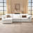 110.2" Cloud Couch,Oversized Modular Comfy Sofa for Living Room, L Shaped  Sectional Couches,Deep 3-Seat with Ottoman-151284010