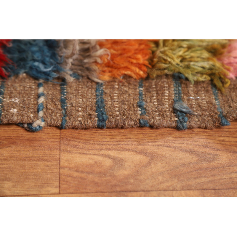 Tapis marocain à carreaux noué à la main berbère 8 x 10