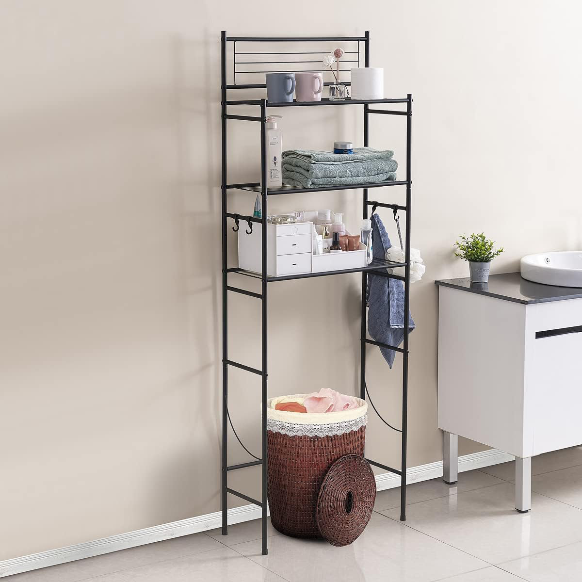 Rebrilliant Marquiss Metal Freestanding Over The Toilet Storage | Wayfair