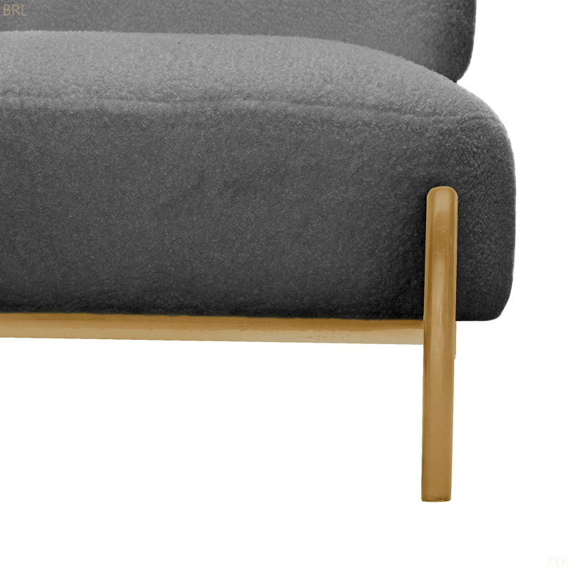 Chaise d'appoint rembourrée, Bois, Gris foncé/bois