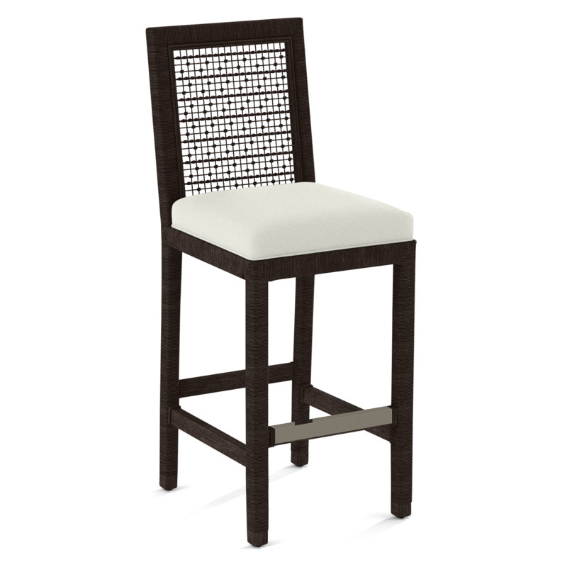 Pine Isle Upholstered Stool, Gray Performance Solid; 0307-81, Java