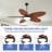 52/62" Tropical Palm Leaf Dimmable Ceiling Fans 5-blade With Lights And Remote-245146264-265682038