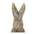 6.7x5.9x15.2" Antique Rabbit Figurine