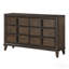 6-Drawer Dresser, Contemporary Wood for Bedroom - Dark Brown