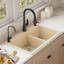 Ensemble d'évier de cuisine à double cuve à montage sur le dessus 60/40 Karran Quartz 33 "X 22"-50597883