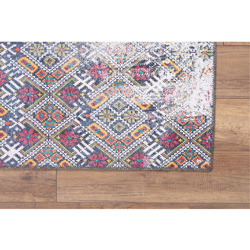 Premium Machine Washable Carpet, 4.6 x 6.2 Feet, 100% Polyester, 1850 g/m² | Pile Height: 0.2 Inches | Eco-Friendly Recycled Poly Cotton Underside | Perfect for Living Room, Bedroom, and High-Traffic Areas