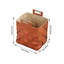 Panier de rangement en cuir italien tissé à la main de style italien, panier à linge polyvalent, imperméable et résistant aux taches, élégant bac décoratif pour les hôtels et les familles d'accueil