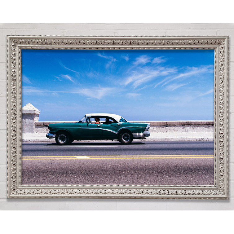 Ebern Designs Classic Car Down The Highway - Single Picture Frame Print ...