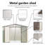 Cadre en alliage d'aluminium de 10 pi x 8 pi pour abri de jardin blanc avec charnière et base