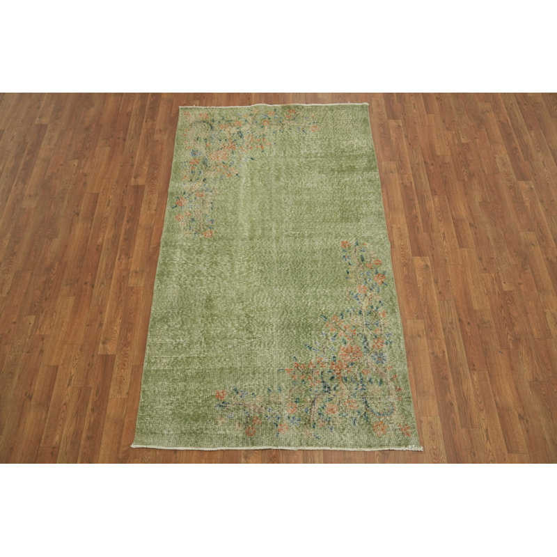 Tapis ancien rétro Art déco 4 x 7