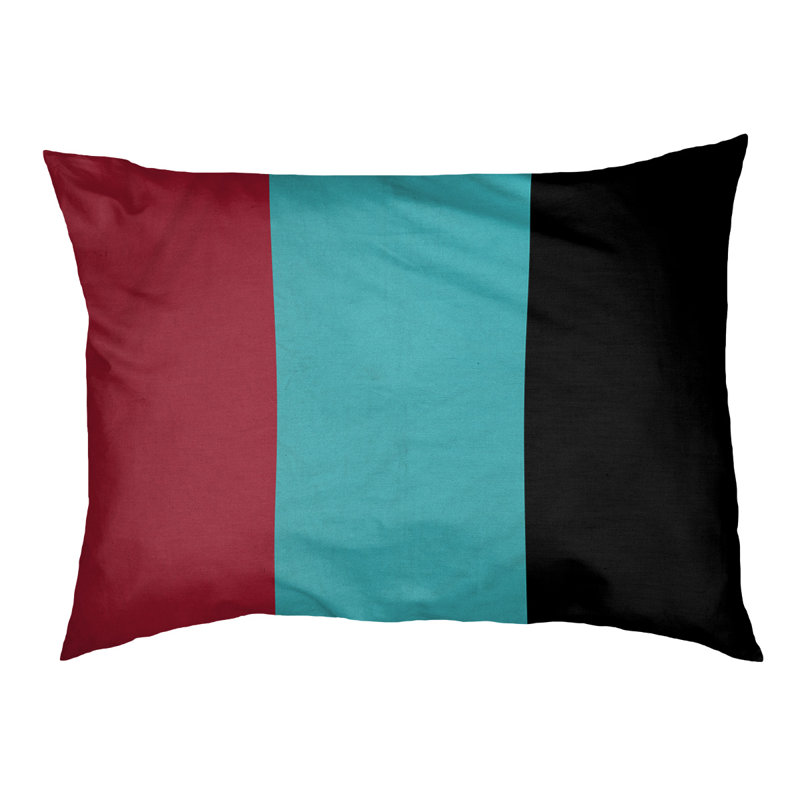 Coussin Arizona, Rouge de Sedona / bleu sarcelle / noir, Moyen (l 28 po x P 18 po x H 9,5 po)