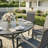 6-Person Round Patio Dining Set With Stackable Textilene Chairs-831522779