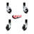 4-Piece Hard Rubber Caster Set
