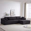 Ensemble de canapé modulaire rembourré en tissu de style moderne Chenille, canapé modulaire en L 108 po avec 6 coussins, canapé-lit combiné gratuit-237279074