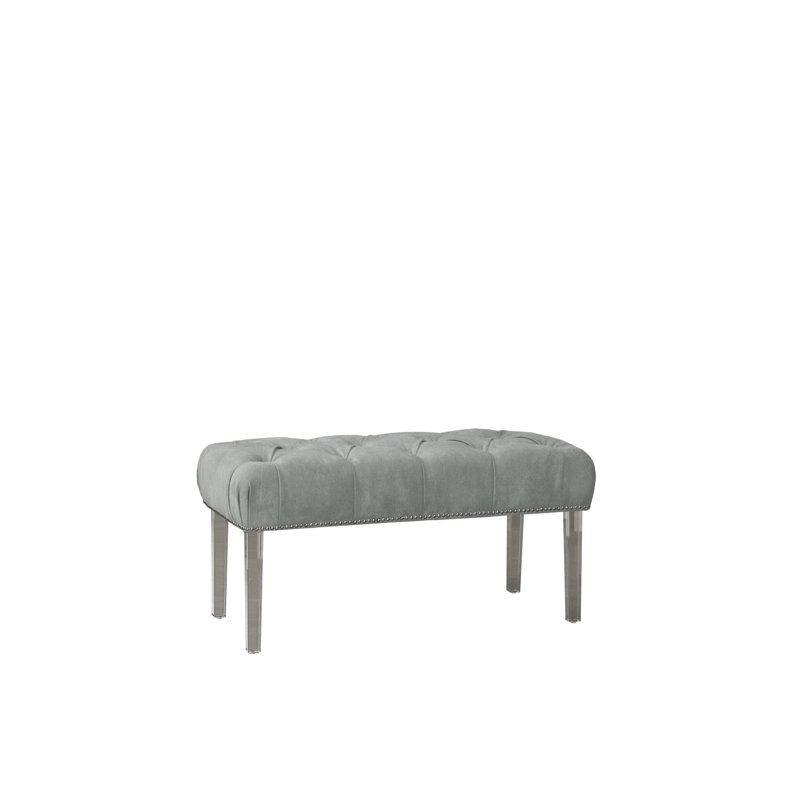 Banc en faux cuir Letendre, Frêne