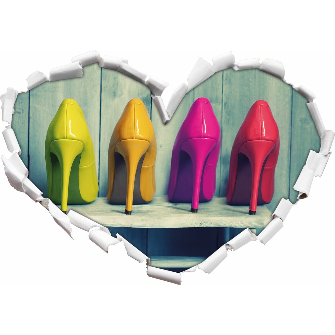 Wandtattoo Bunte High Heels