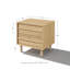 Table de chevet 19,7 po en MDF scandinave avec 2 tiroirs, finition bois naturel