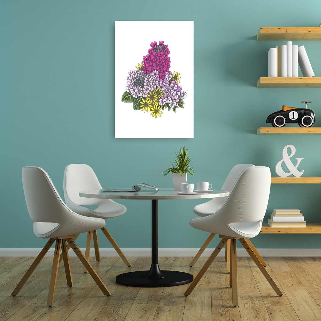 Vibrant Floral Bouquet Colorful Delicate Vibrant Flower Nature Wall Art Print