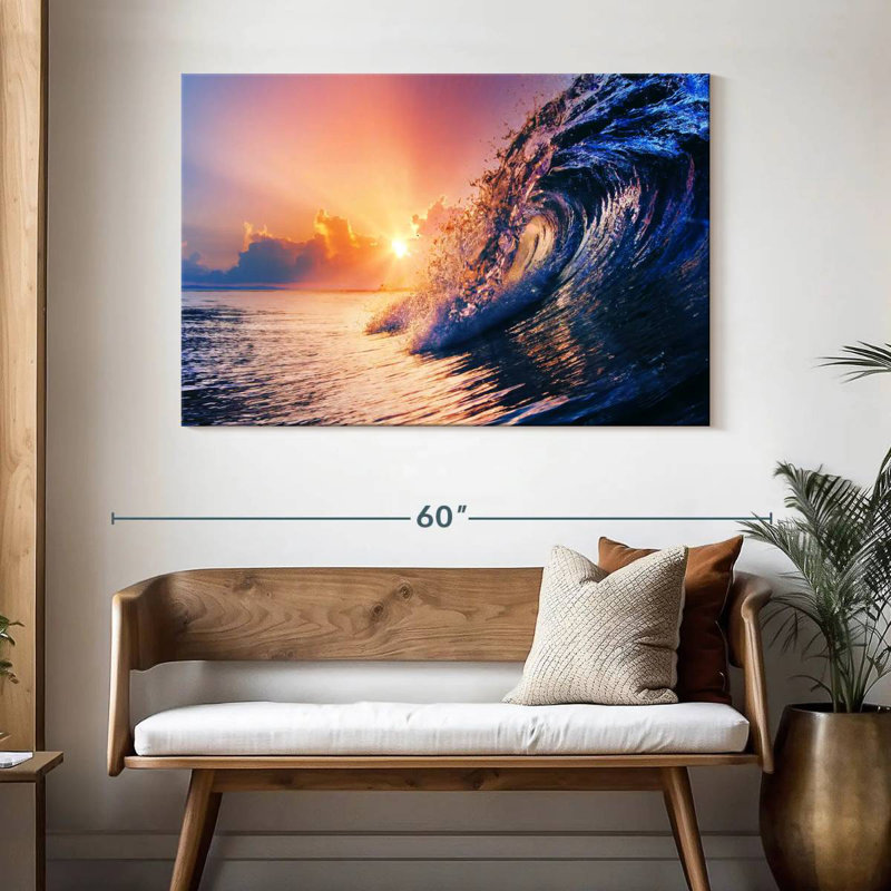 Gillard Sundown Ocean Wave, H 32 po x l 48 po