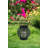 8.7X8.7X9.8" Black Poly Rattan Lantern With White LED Candle-326240053