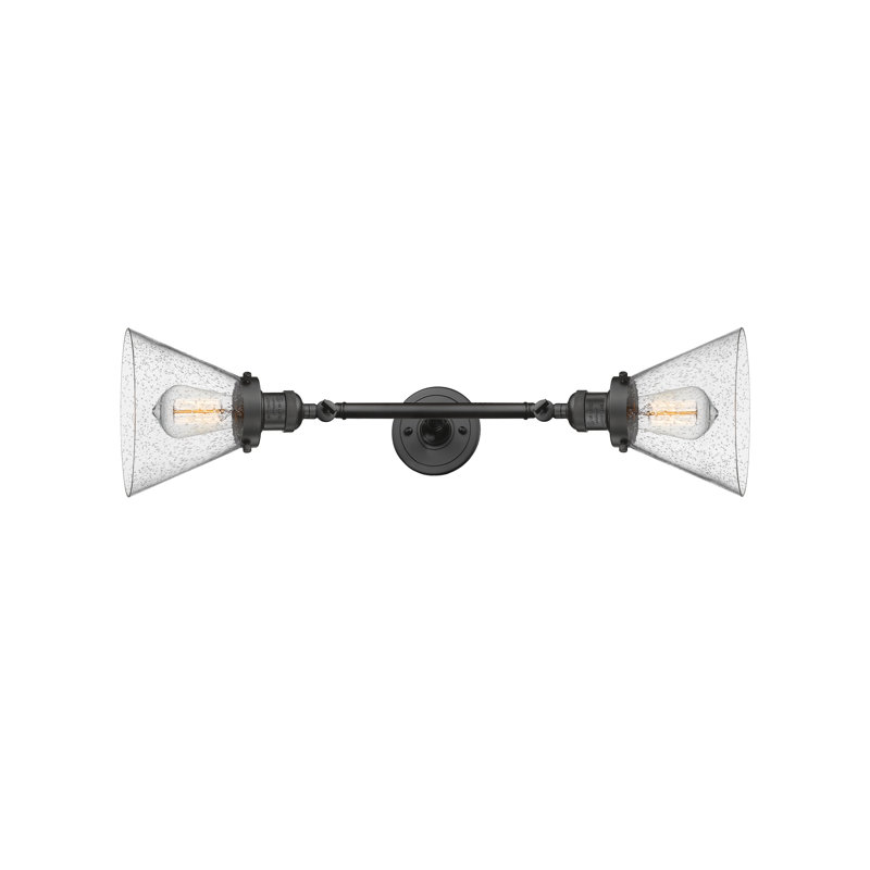 Éclairage pour meuble-lavabo à intensité variable 2 lumières Adelhard, Bronze huilé