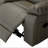Sectional Manual Reclining Sofa Gray PU