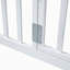 Lit double pleine grandeur en métal avec clôture et porte, blanc-1218066502