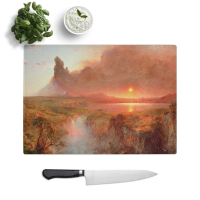 Cotopaxi Sunset by Frederic Edwin Church Chopping Board