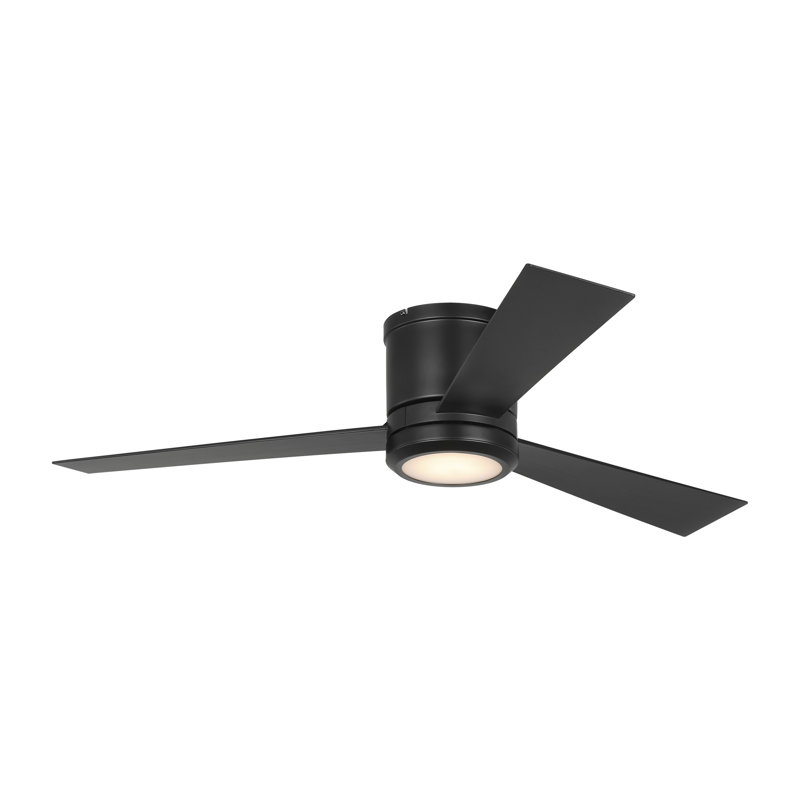 Ventilateur de plafond à DEL Rodrick, Acier brossé avec pales argentées / noyer, 56 pouces