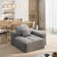 Canapé modulaire surdimensionné moderne surdimensionné, canapé moelleux en tissu de chenille étincelant avec 2 coussins, canapé capitonné-1105978674