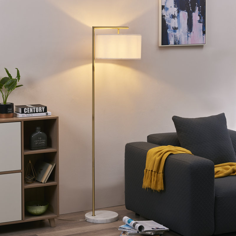 Hogle 62.2" Brass Arched Floor Lamp