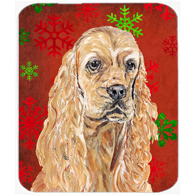 East Urban Home Cocker Spaniel Snowflake Glass Cutting Board