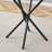 Round Tempered Glass Dining Table with Interwoven Black Metal Legs (36.6")-1903956768