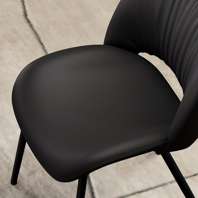 18.5'' H Upholstered Pine Side Chair, Black