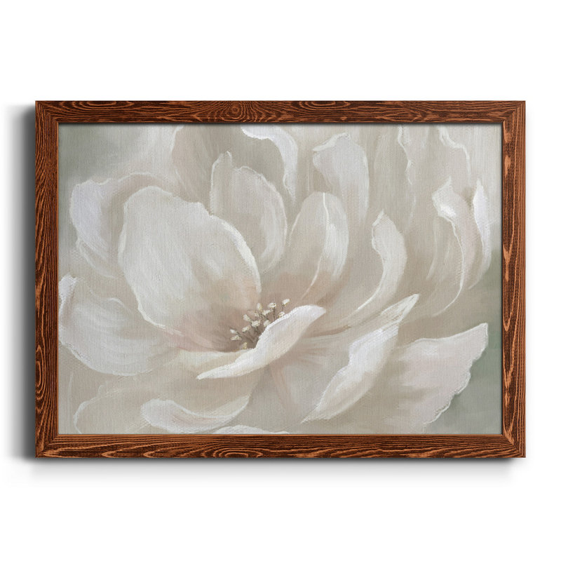 Pêche parfaite - Peinture sur toile encadrée, Toile avec cadre érable, H 20 po x l 17 po x P 1,5 po