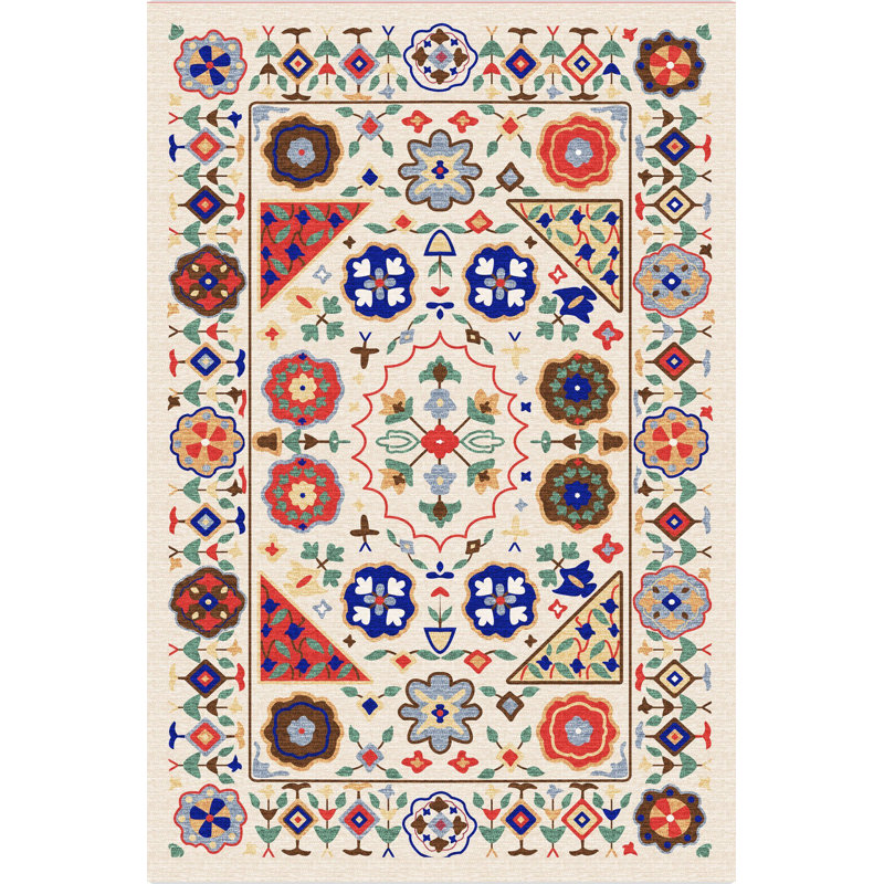 Multi-Colored Traditional Motif Design Decorative Rug, Runner 3'3.37" x 9'10.11"