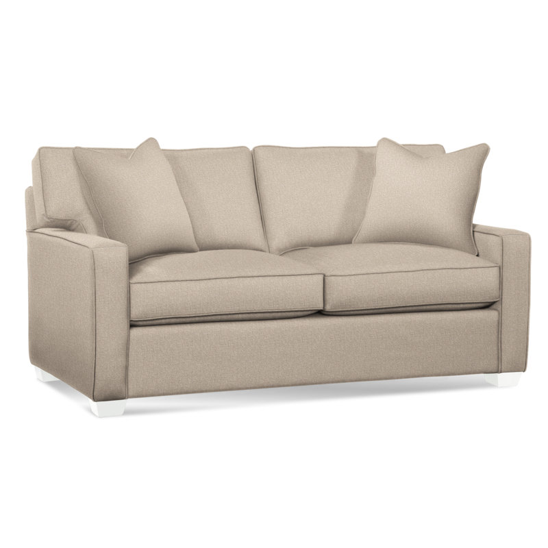 Ellora Upholstered 81'' Sofa, Gray Sugar Performance; 0863-84, Frost White Finish, Air Dream Mattress