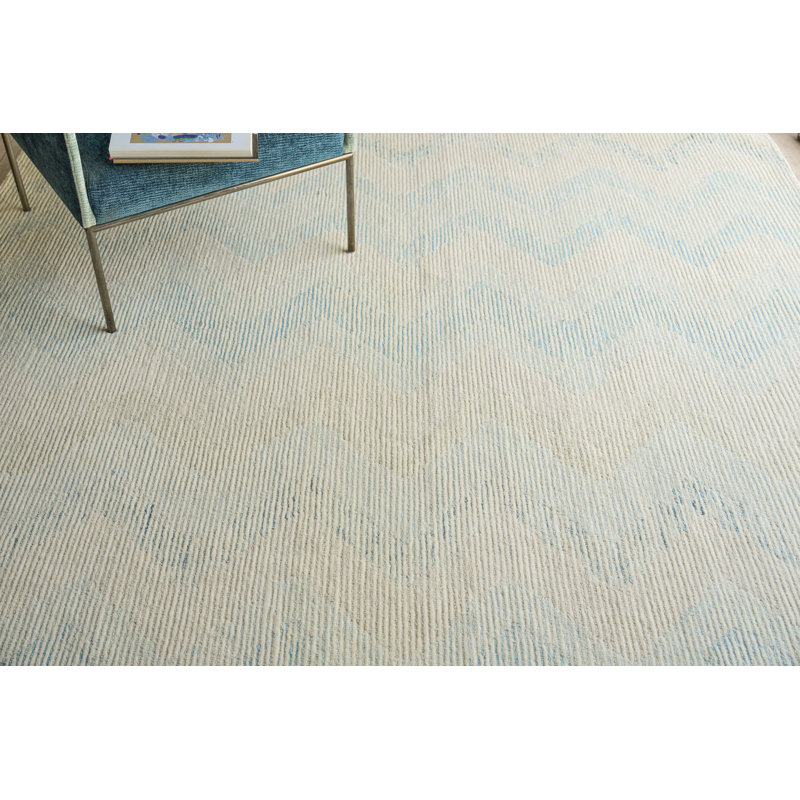Cambria Hand Tufted New Zealand Wool Blue/Multi Area Rug, 6'X9'