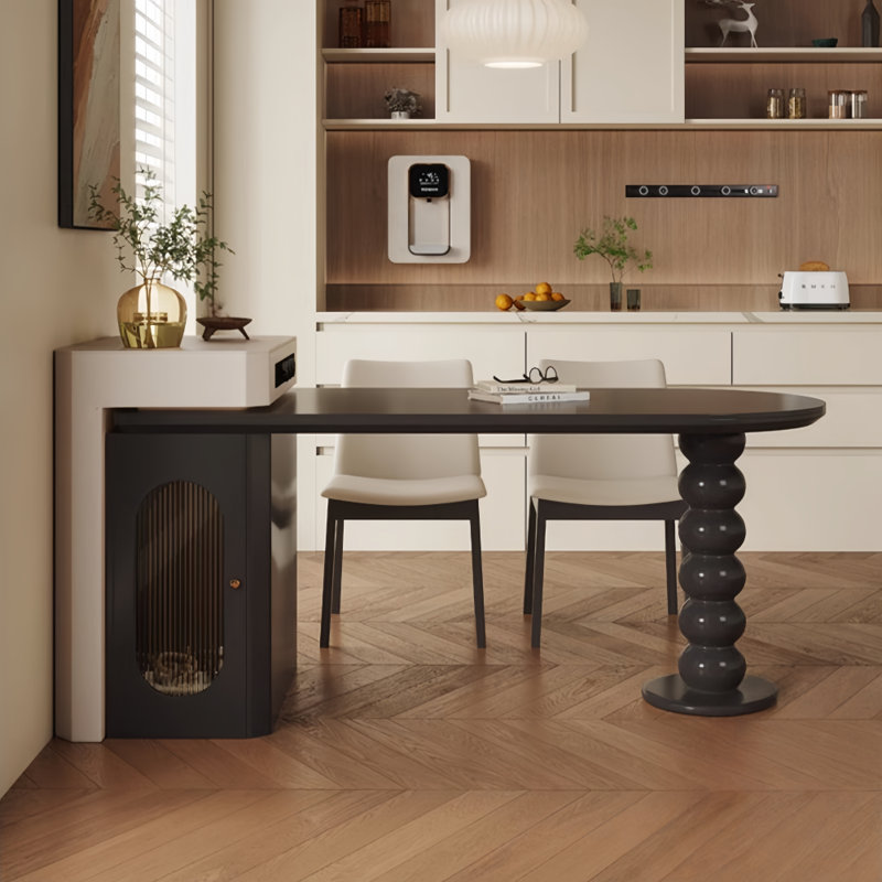 Modern and Simple Black Dining Table Design