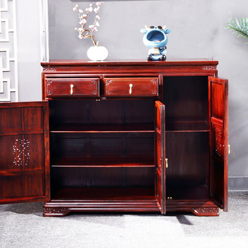 Solid wood home storage shoe cabinet