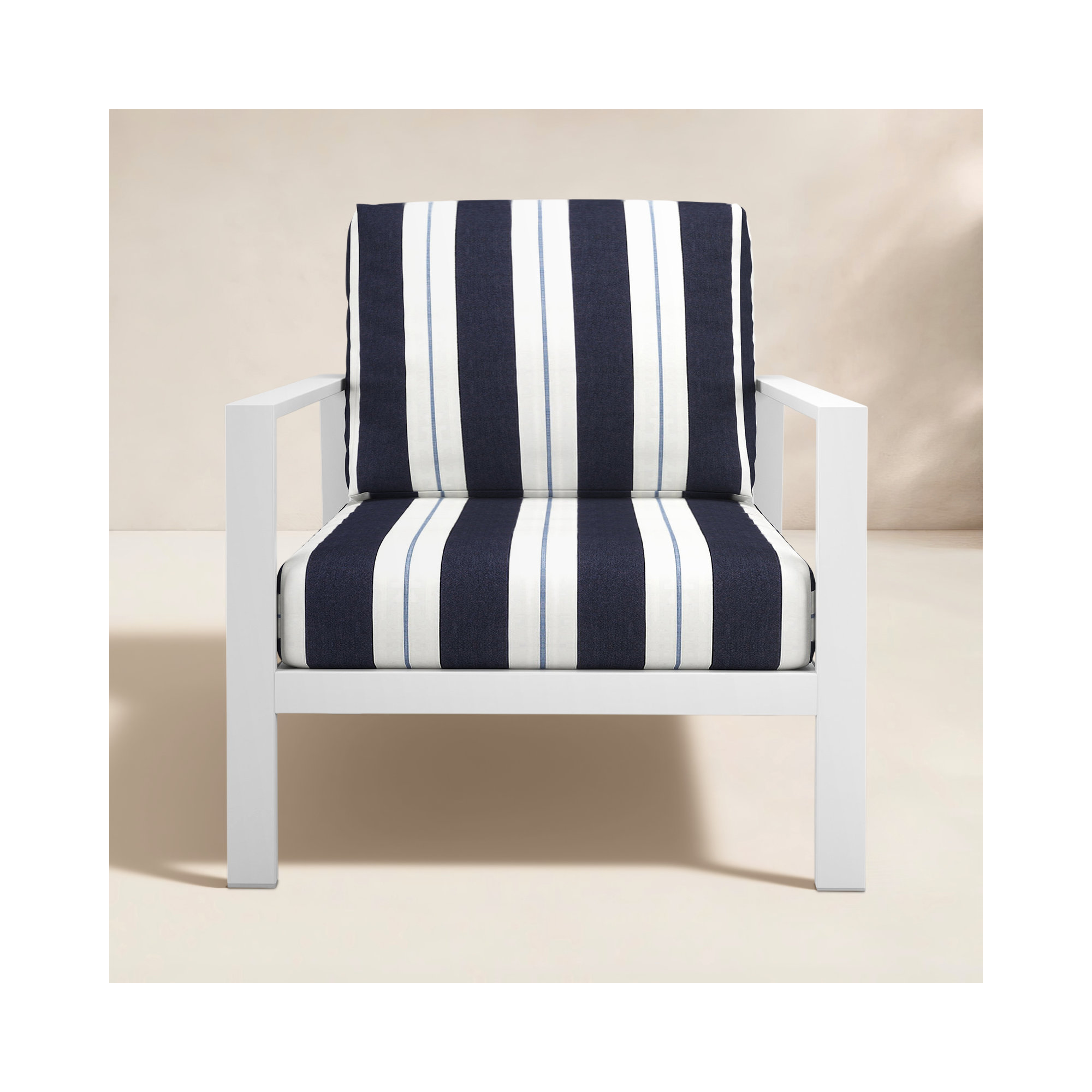 Townsend Metal Outdoor Lounge Chair With Sunbrella Cushion