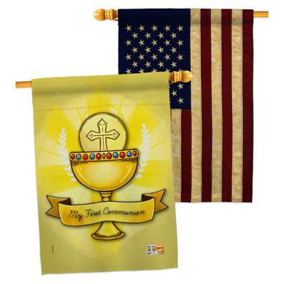 Double Sided 40'' H x 28'' W Polyester House Flag