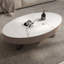 Table basse ovale en acier inoxydable brun-1248294272-1248294274