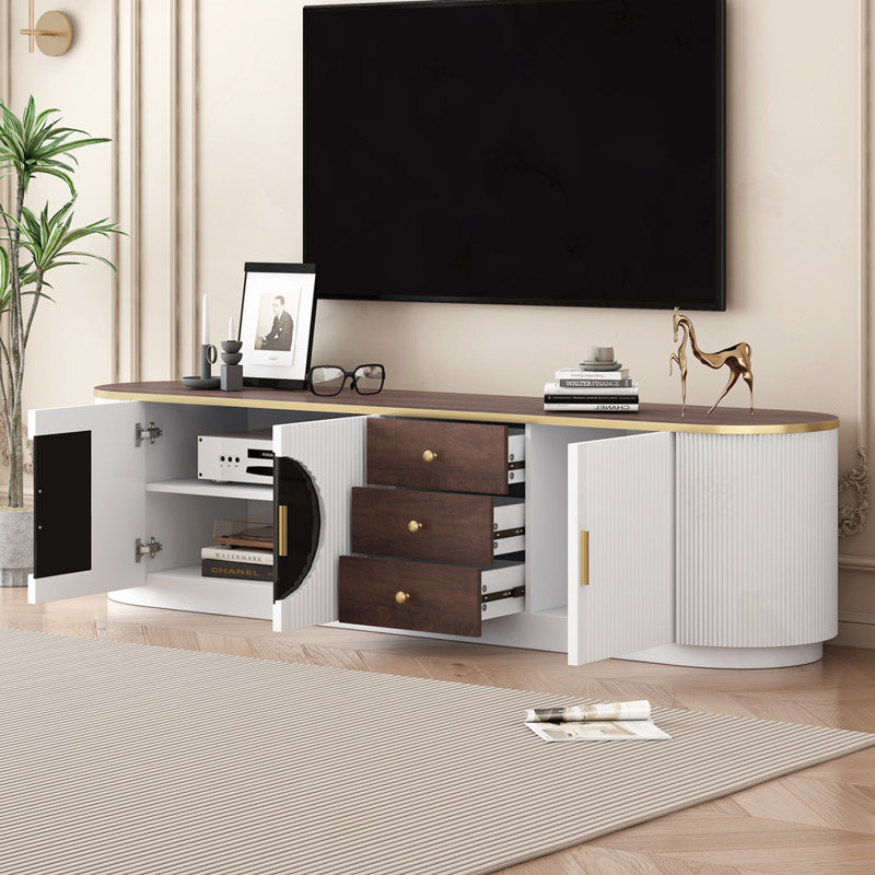 Meuble télé 70,8 po, Blanc