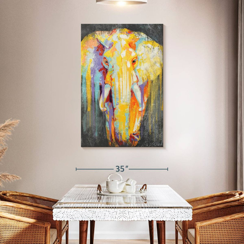 Brampt Elephant Paint Drip, 48" H x 32" W