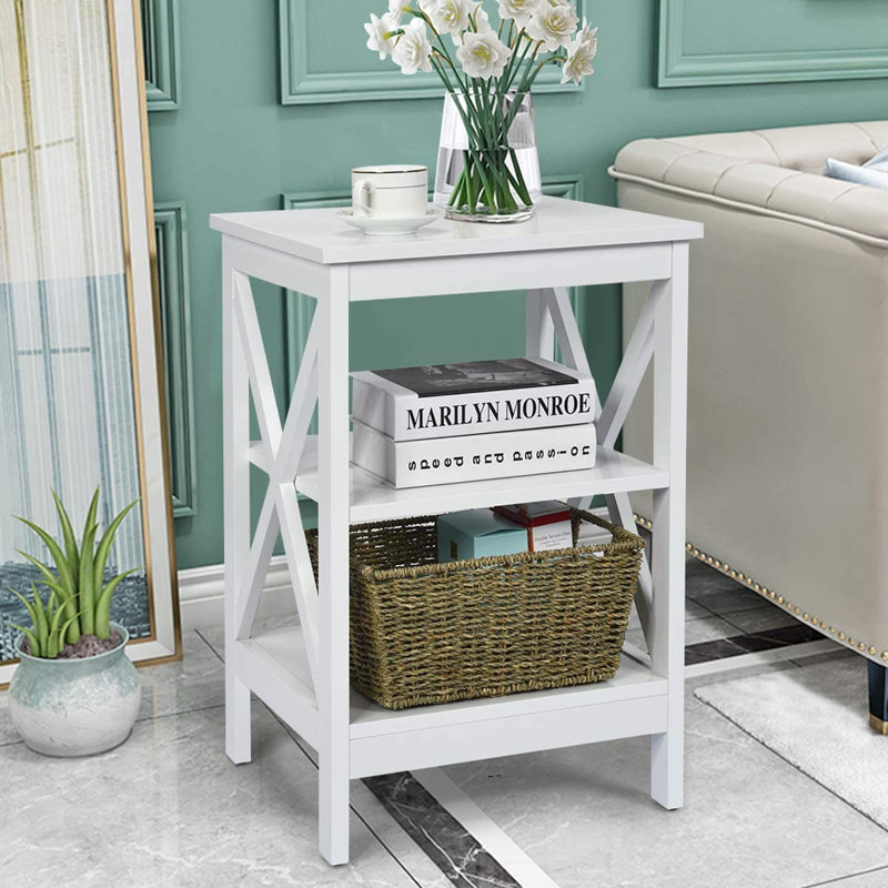 Quane End Table, White