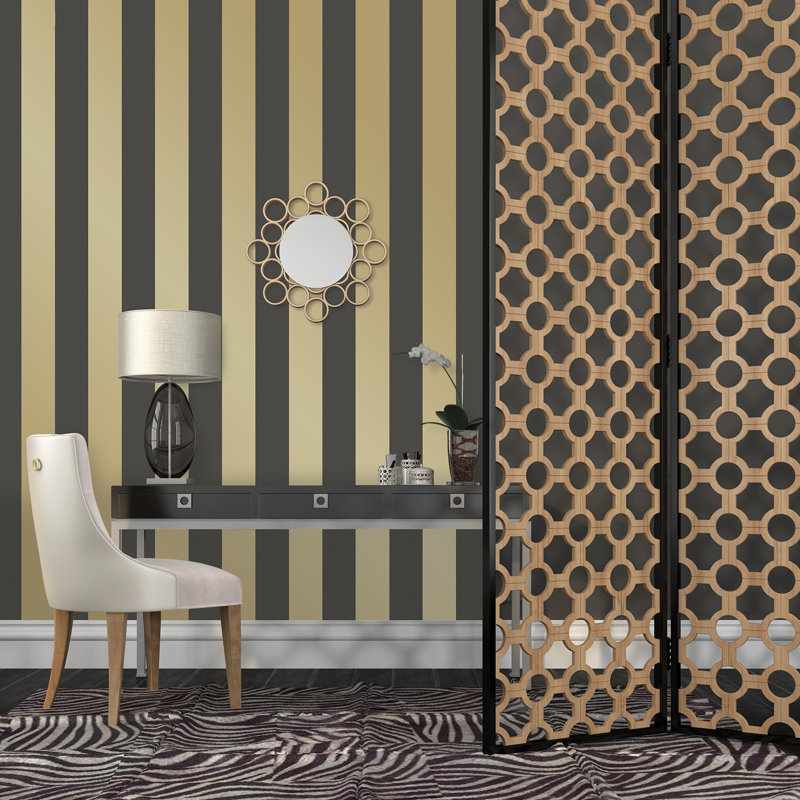 Cottondale 20' L x 4.1" W Peel and Stick Wallpaper Roll, Gold