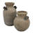Rustic Ceramic Vase with Metal Handles