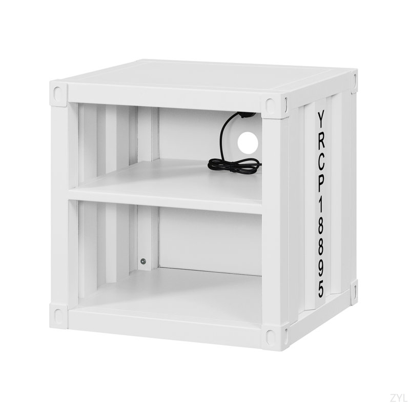 Cargo Finish Nightstand W/USB, White